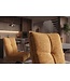 Invicta Interior Draaibare stoel LUGANO 360° automatisch terugkerend 150 kg draagvermogen spiraalvering fluweel mosterdgeel zwart - 49069