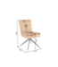 Invicta Interior Draaibare stoel LUGANO 360° automatisch terugkerend 150 kg draagvermogen spiraalvering fluweel mosterdgeel zwart - 49069