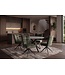Invicta Interior Draaibare stoel LUGANO 360° auto-return 150 kg laadvermogen veerkern velours fluweel mosgroen zwart - 49070