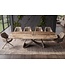 Invicta Interior Eettafel INFINITY 180-220-260cm bootvormig uitschuifbaar Spaans onyx keramiek roestbruin - 49073