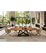 Invicta Interior Eettafel INFINITY 180-220-260cm bootsvormig uitschuifbaar Spaans keramiek roestbruin - 49074