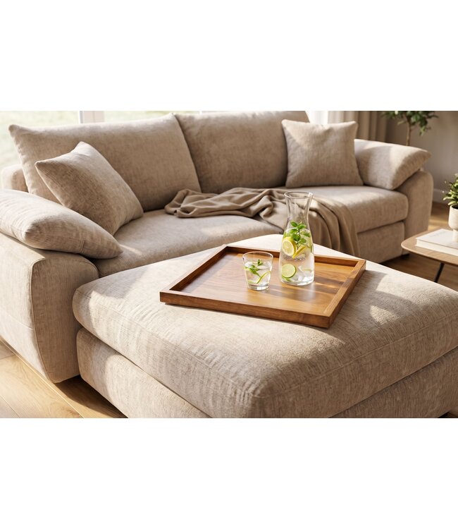 Invicta Interior Dienblad MAKASSAR 50cm mangohout bruin honing afwerking - 49084