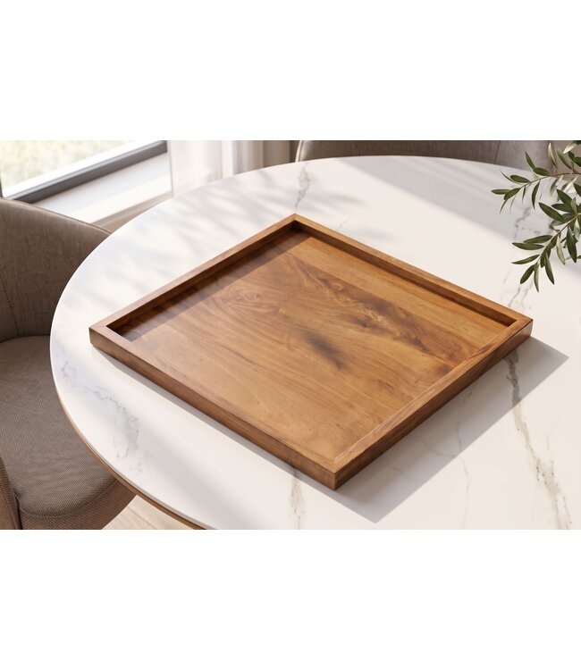 Invicta Interior Dienblad MAKASSAR 50cm mangohout bruin honing afwerking - 49084