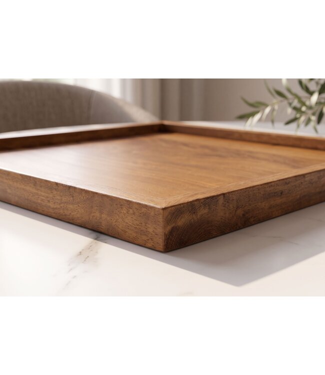 Invicta Interior Dienblad MAKASSAR 50cm mangohout bruin honing afwerking - 49084