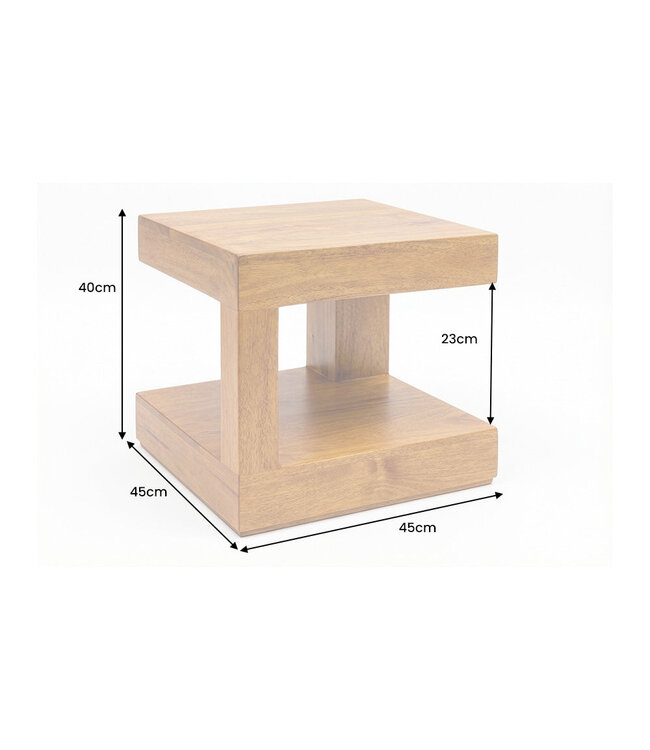 Invicta Interior Salontafel GIANT 45cm met opbergruimte mangohout bruin honeyfinish - 49085