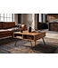 Invicta Interior Salontafel SCORPION 60cm met opbergruimte en hairpin poten mangohout bruin honing afwerking - 49087
