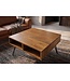 Invicta Interior Salontafel SCORPION 60cm met opbergruimte en hairpin poten mangohout bruin honing afwerking - 49087