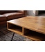 Invicta Interior Salontafel SCORPION 60cm met opbergruimte en hairpin poten mangohout bruin honing afwerking - 49087