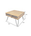 Invicta Interior Salontafel SCORPION 60cm met opbergruimte en hairpin poten mangohout bruin honing afwerking - 49087