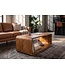 Invicta Interior Salontafel CUBUS 100cm met opbergvak mangohout bruin honing afwerking - 49089