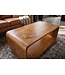 Invicta Interior Salontafel CUBUS 100cm met opbergvak mangohout bruin honing afwerking - 49089