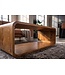Invicta Interior Salontafel CUBUS 100cm met opbergvak mangohout bruin honing afwerking - 49089