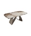 Invicta Interior Eettafel INFINITY 180-220-260cm bootvormig uitschuifbaar pandora keramiek wit bruin - 49194