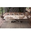 Invicta Interior Eettafel INFINITY 180-220-260cm bootvormig uitschuifbaar pandora keramiek wit bruin - 49194