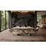 Invicta Interior Eettafel INFINITY 180-220-260cm bootvormig uitschuifbaar pandora keramiek wit bruin - 49194