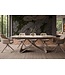 Invicta Interior Eettafel INFINITY 180-220-260cm bootvormig uitschuifbaar pandora keramiek wit bruin - 49194