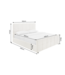 Invicta Interior Bed PRESTIGE 140x200cm met opbergruimte en lattenbodem bouclé crème - 49205