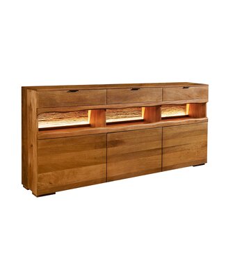 Invicta Interior Dressoir GRAND MANGO 180cm mangohout bruin met afstandsbediening LED-verlichting - 49212