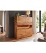 Invicta Interior Highboard GRAND MANGO 120cm mangohout bruin met afstandsbediening LED-verlichting - 49213