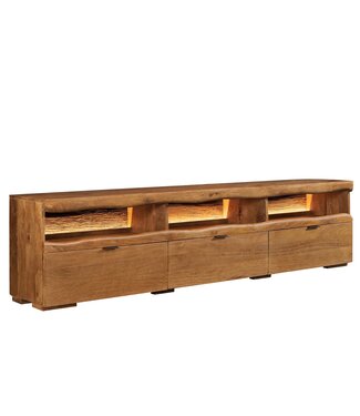 Invicta Interior TV-meubel GRAND MANGO 180cm mangohout bruin met afstandsbediening LED-verlichting - 49214