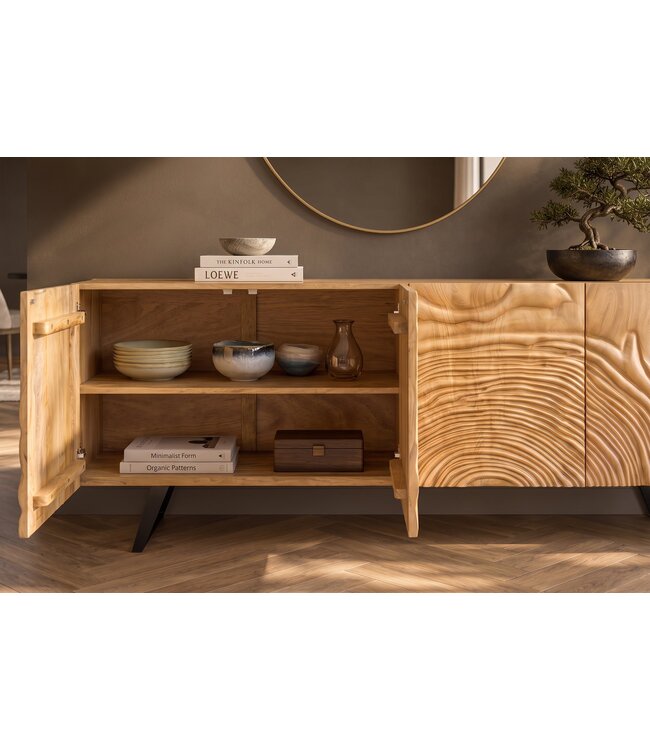 Invicta Interior Dressoir FLUID 175cm 3D mangohout crème - 49224