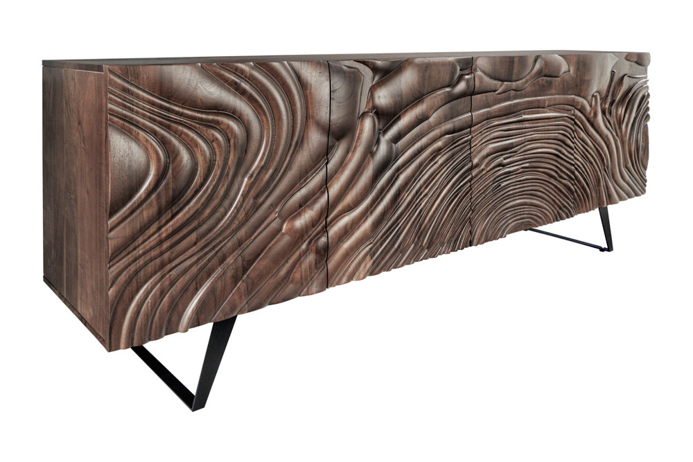 Dressoir FLUID 175cm 3D mangohout bruin - 49225