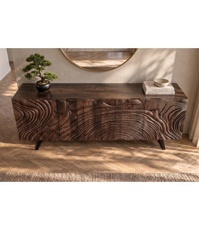 Invicta Interior Dressoir FLUID 175cm 3D mangohout bruin - 49225