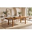 Invicta Interior Uitschuifbare eettafel MAKASSAR 160-240cm sheesham hout bruin stone finish - 49319