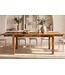 Invicta Interior Uitschuifbare eettafel MAKASSAR 160-240cm sheesham hout bruin stone finish - 49319
