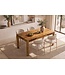 Invicta Interior Uitschuifbare eettafel MAKASSAR 160-240cm sheesham hout bruin stone finish - 49319