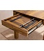 Invicta Interior Uitschuifbare eettafel MAKASSAR 160-240cm sheesham hout bruin stone finish - 49319