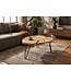 Invicta Interior Koffietafel LEAF 75cm met haarpinpoten mangohout naturel - 49346