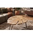 Invicta Interior Koffietafel LEAF 75cm met haarpinpoten mangohout naturel - 49346