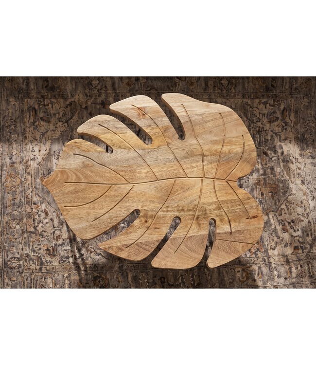 Invicta Interior Koffietafel LEAF 75cm met haarpinpoten mangohout naturel - 49346