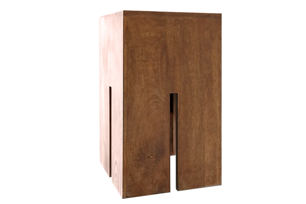 Bijzettafel CASTLE 45cm mangohout bruin honing afwerking - 49347
