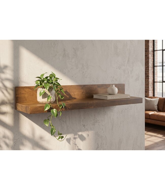 Invicta Interior Wandplank MAKASSAR 80cm mangohout bruin honing afwerking - 49348