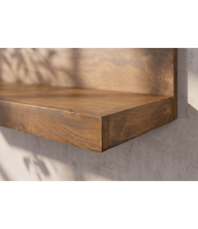 Invicta Interior Wandplank MAKASSAR 80cm mangohout bruin honing afwerking - 49348