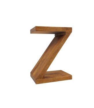 Invicta Interior Bijzettafel Z 60cm mangohout bruin honing afwerking - 49353