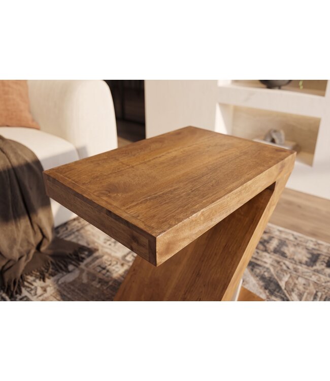 Invicta Interior Bijzettafel Z 60cm mangohout bruin honing afwerking - 49353