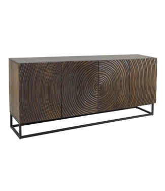 Invicta Interior Dressoir ZEN CIRCLE 160cm 3D mango wood dark brown - 49368