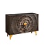 Invicta Interior Dressoir GOLDEN SUNSET 100cm 3D mango wood zwart goud - 49369