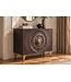 Invicta Interior Dressoir GOLDEN SUNSET 100cm 3D mango wood zwart goud - 49369