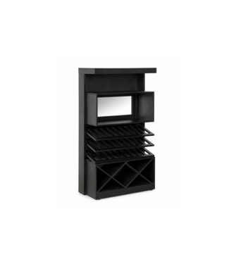 Invicta Interior Barmeubel SCORPION 160cm met spiegel mangohout zwart - 49370