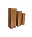 Invicta Interior Decoratieve zuilen MAKASSAR 60-80cm set van 3 mangohout bruin honing afwerking - 49376