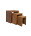 Invicta Interior Bijzettafel MAKASSAR 25-45cm set van 3 mangohout bruin honing afwerking - 49377