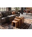 Invicta Interior Bijzettafel MAKASSAR 25-45cm set van 3 mangohout bruin honing afwerking - 49377