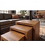 Invicta Interior Bijzettafel MAKASSAR 25-45cm set van 3 mangohout bruin honing afwerking - 49377
