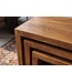 Invicta Interior Bijzettafel MAKASSAR 25-45cm set van 3 mangohout bruin honing afwerking - 49377