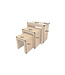 Invicta Interior Bijzettafel MAKASSAR 25-45cm set van 3 mangohout bruin honing afwerking - 49377