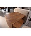 Invicta Interior Bijzettafel MAKASSAR 45cm met opbergruimte mangohout bruin honingtint - 49378